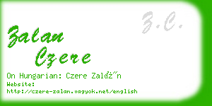 zalan czere business card